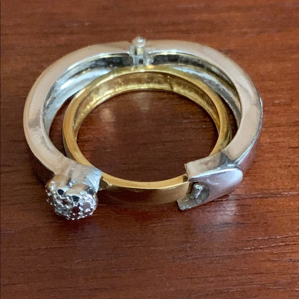 Karis STS diamond ring with hidden gold plated ring size 7